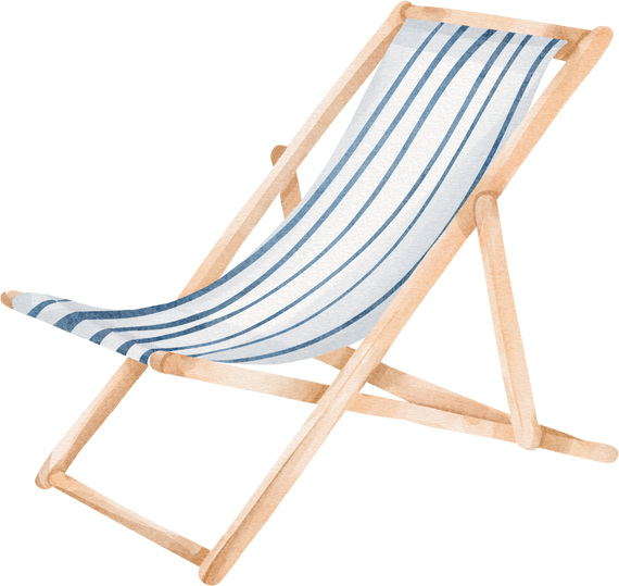 watercolor beach chair